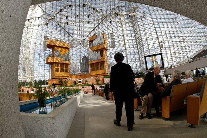 The Crystal Cathedral in Garden Grove, California, on Sunda, Sept. 24, 2010. The former Protestant church now belongs to a <a