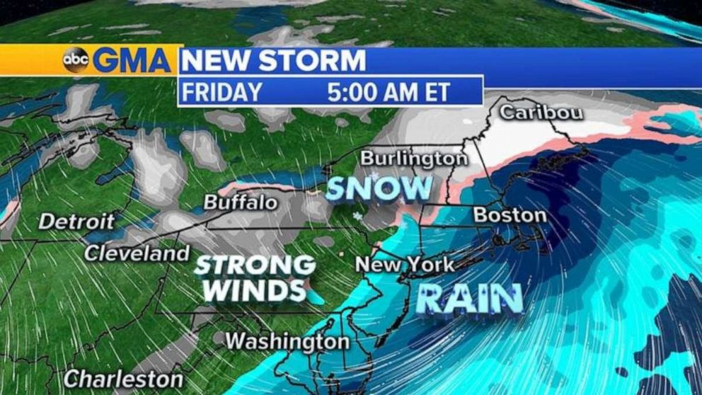 PHOTO: Some areas along I-95 could see a brief period of snow towards the end of the week.