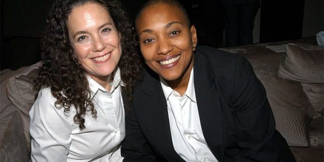 Robyn Crawford (right) and guest during Beyonce Knowles at the North American Debut of the Mercedes-Benz SLR McLaren at the Esquire Apartment 2003 - Inside at Esquire Apartment, Trump World Tower in New York City, New York, United States.