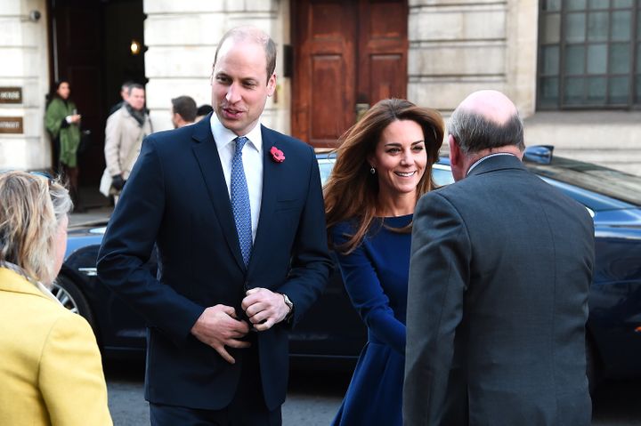 The Duke and Duchess of Cambridge arrive for the event.&nbsp;