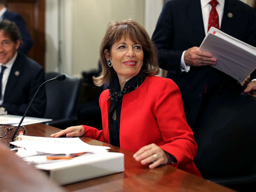 PHOTO: Rep. Jackie Speier joins members of the House Administration Committee during a hearing on preventing sexual harassment in Congress in the Longworth House Office Building on Capitol Hill December 7, 2017 in Washington, DC.