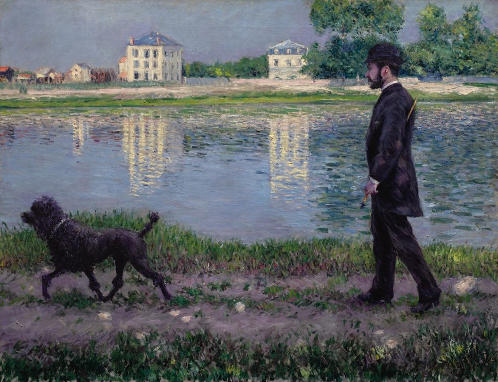 Gustave Caillebotte, 'Richard Gallo et son chien Dick, au Petit-Gennevilliers', 1884.