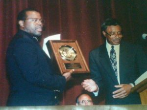 Receipt of the 2013 Congressional Black Caucus Braintrust Award, presented by Ron Armstead, Director, at Triumph Baptist Church, Philadelphia