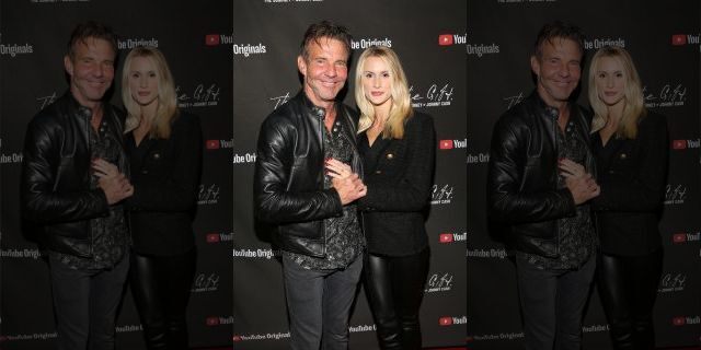 Dennis Quaid and Laura Savoie attend CASH FEST In Celebration Of YouTube Originals Documentary “THE GIFT: THE JOURNEY OF JOHNNY CASH” at War Memorial Auditorium on November 10, 2019, in Nashville, Tennessee.