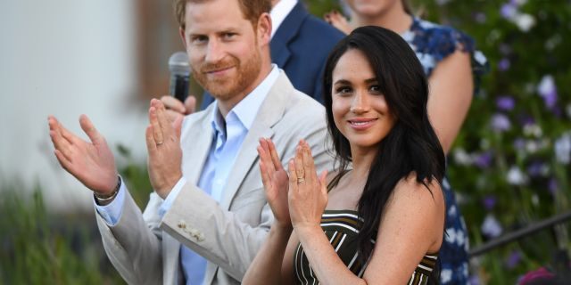 Prince Harry, Duke of Sussex and Meghan, Duchess of Sussex attend a reception for young people, community and civil society leaders at the Residence of the British High Commissioner, during the royal tour of South Africa on Sept. 24, 2019, in Cape Town, South Africa.