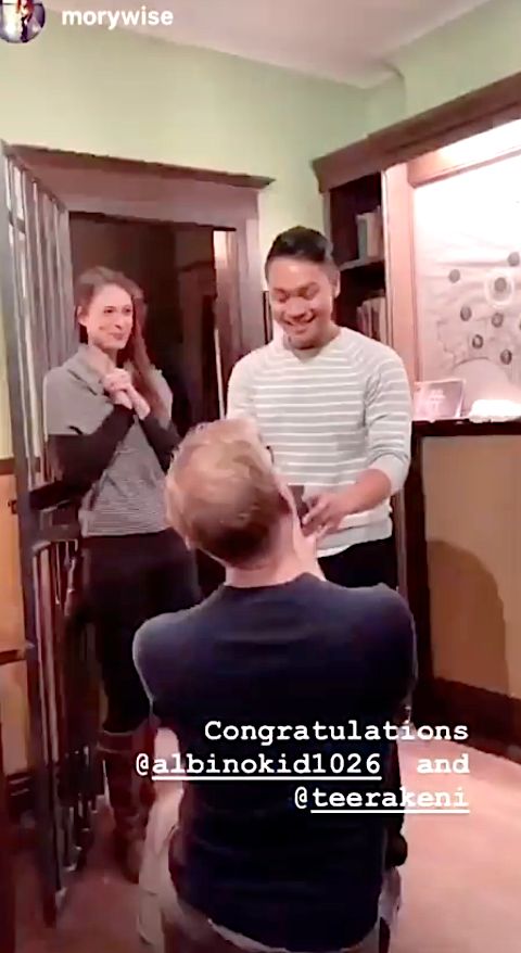 Anthony Rapp pops the question.