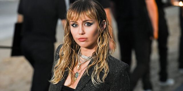 Miley Cyrus at Saint Laurent men's spring-summer 2020 show on June 06, 2019 in Malibu, California.