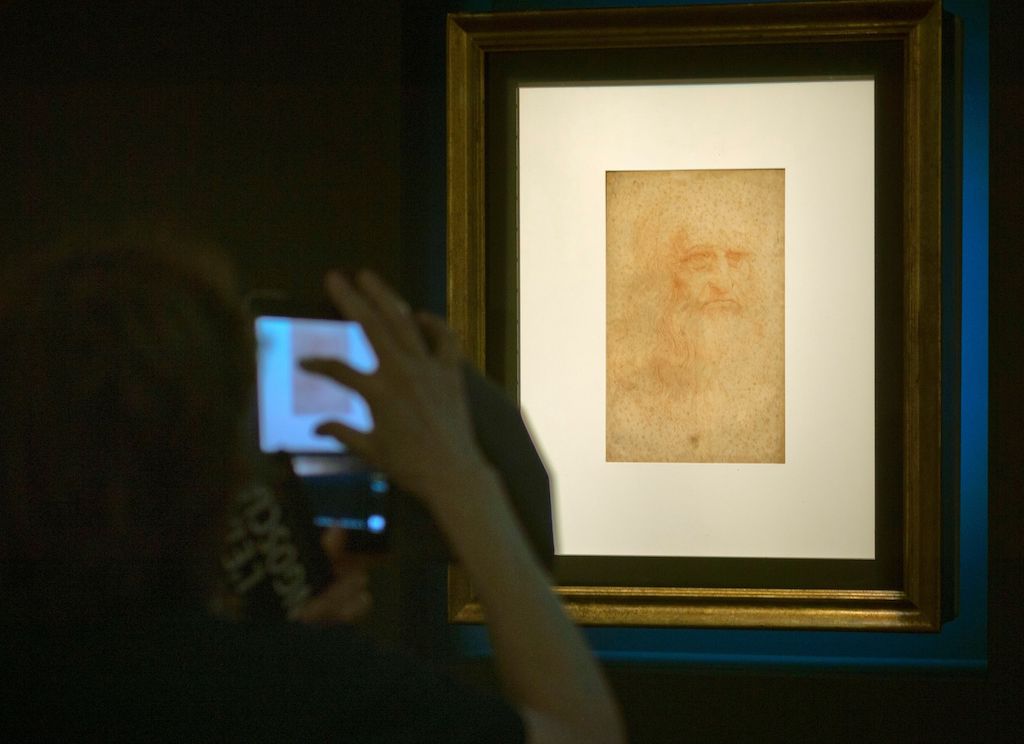 A 1512 self-portrait by Leonardo da Vinci at the Capitoline Museums in Rome