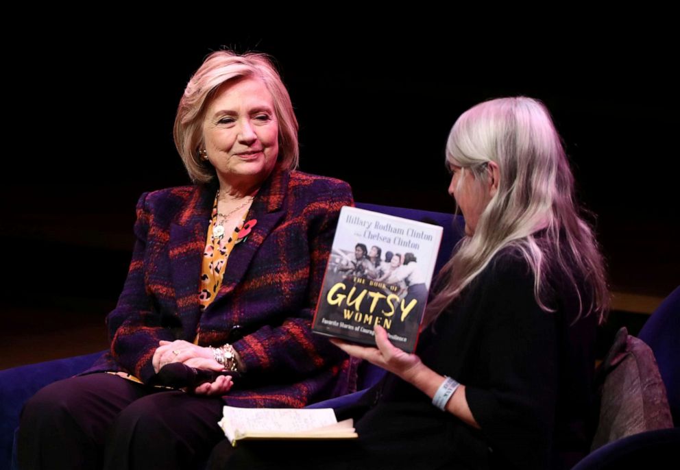 PHOTO: Former U.S. Secretary of State Hillary Clinton attends an event promoting The Book of Gutsy Women at the Southbank Centre in London, Nov. 10, 2019.