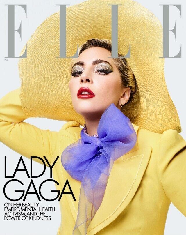 Lady Gaga was interviewed by Oprah Winfrey for Elle's cover story.