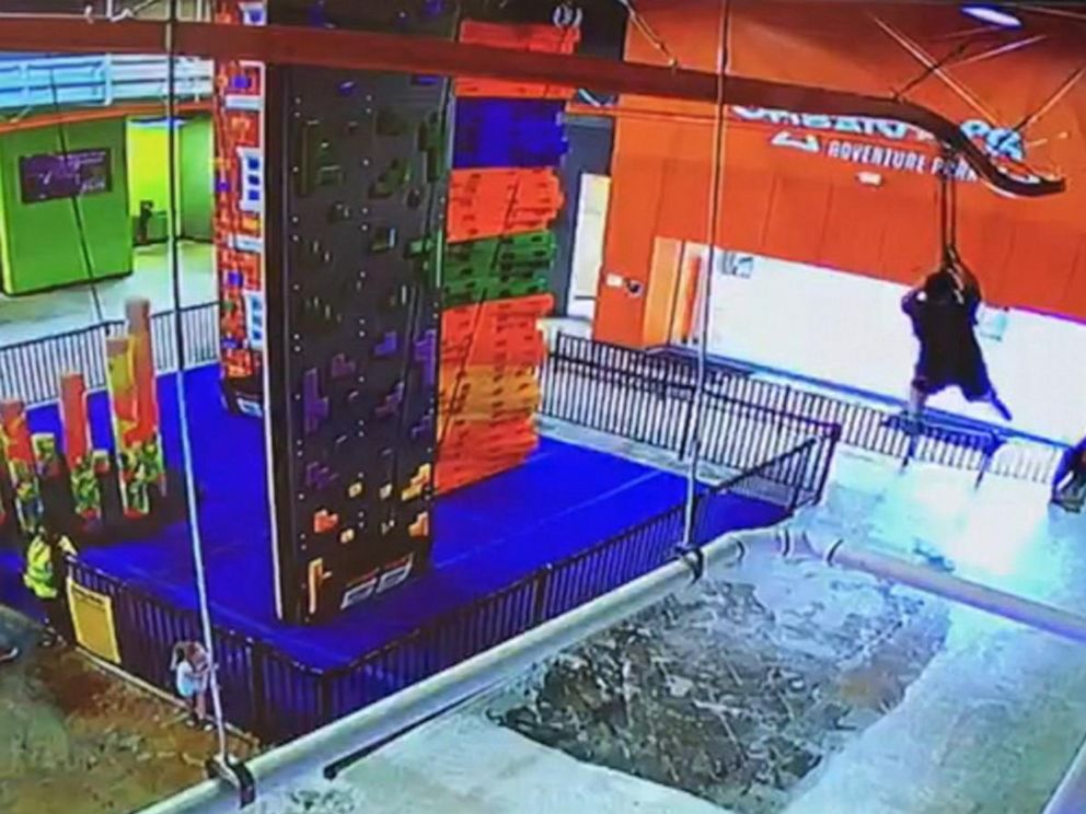 PHOTO: A boy is seen on video falling from a zipline at a facility in Lakeland, Florida.