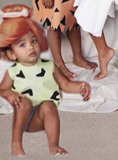 The botched photoshop job of toddler Chicago West.&nbsp;