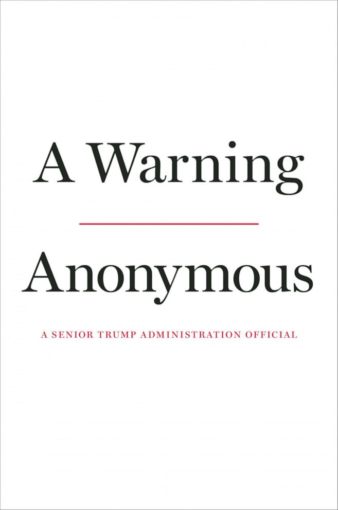 PHOTO: The anonymous senior Trump administration official behind a 2018 New York Times op-ed that declared there was a resistance within the administration is writing a book available on Nov. 19, 2019.