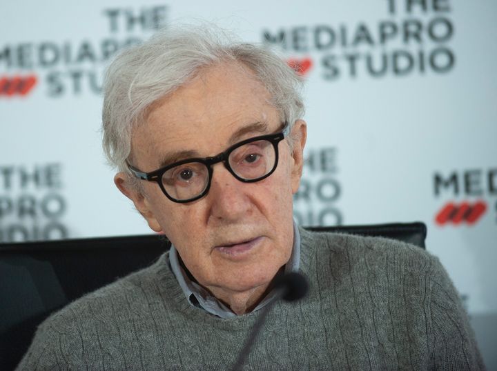 Woody Allen attends a press conference for his new film&nbsp;in San Sebastian, Spain, on July 9.