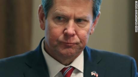 Georgia Governor elect Brian Kemp (R) attends a meeting with U.S. President Donald Trump and other Governors elects in the Cabinet Room at the White House on December 13, 2018 in Washington, DC.