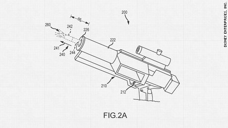 Disney patented new technologies to bring elements of Star Wars to life, including this blaster prop capable of &quot;repeatable, daylight-viewable muzzle flashes.&quot;