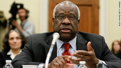 Clarence Thomas testifies during a hearing before the  House Appropriations Committee on April 15, 2010 on Capitol Hill.