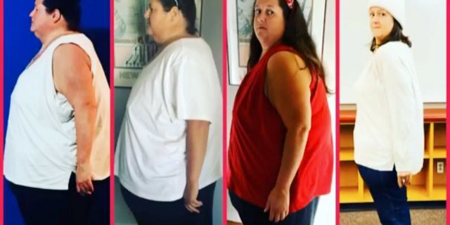 Some of the stages throughout her weight loss journey. (SWNS)