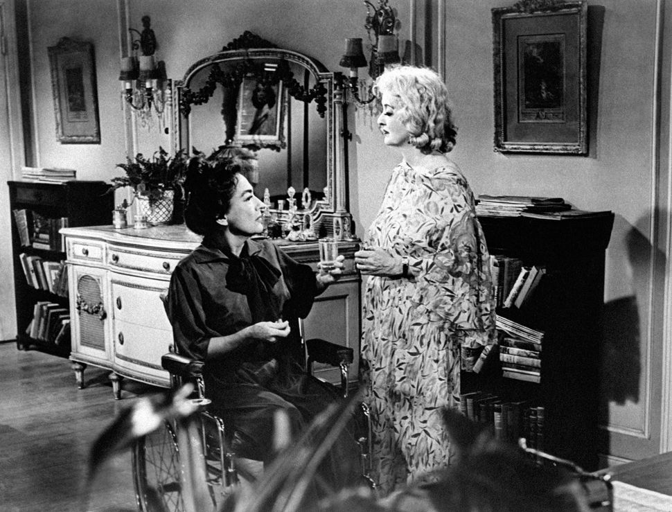 Joan Crawford and Bette Davis in 1962's "What Ever Happened to Baby Jane?"