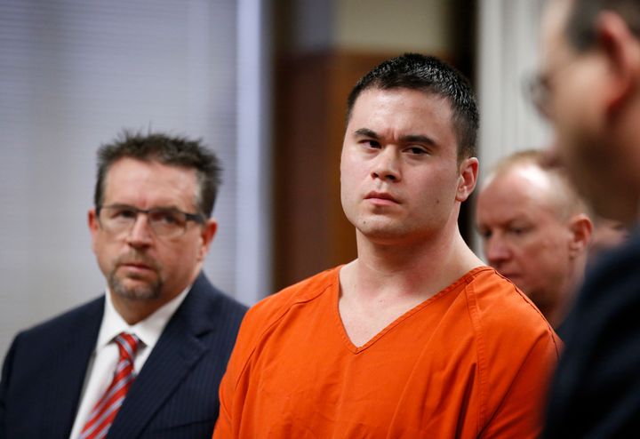 Former Oklahoma City police officer Daniel Holtzclaw as his sentence is read in Oklahoma City on Jan. 21, 2016. Holtzclaw was