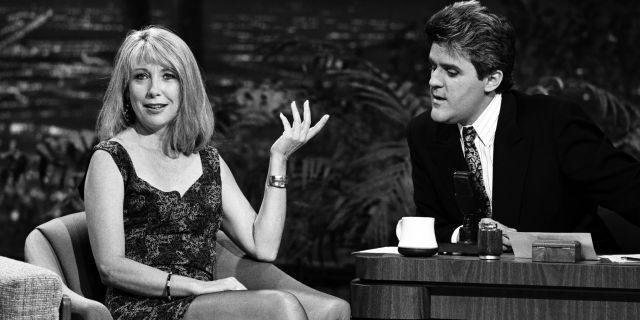 Actress Teri Garr on the Tonight Show with guest host Jay Leno on May 8, 1990 