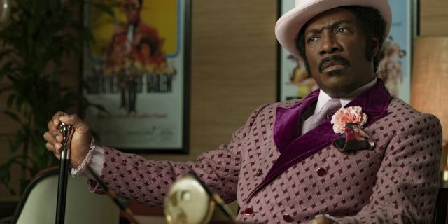 This image released by Netflix shows Eddie Murphy in a scene from "Dolemite Is My Name." On Monday, Dec. 9, 2019, the film was nominated for a Golden Globe for best comedy film and Murphy was nominated for best actor in a motion picture comedy for his role in the film. 