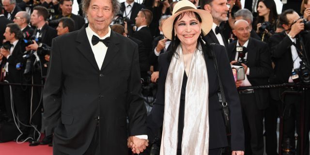 Maurice Cooks and Anna Karina attend the  71st annual Cannes Film Festival at Palais des Festivals in 2018. (Photo by Pascal Le Segretain/Getty Images)