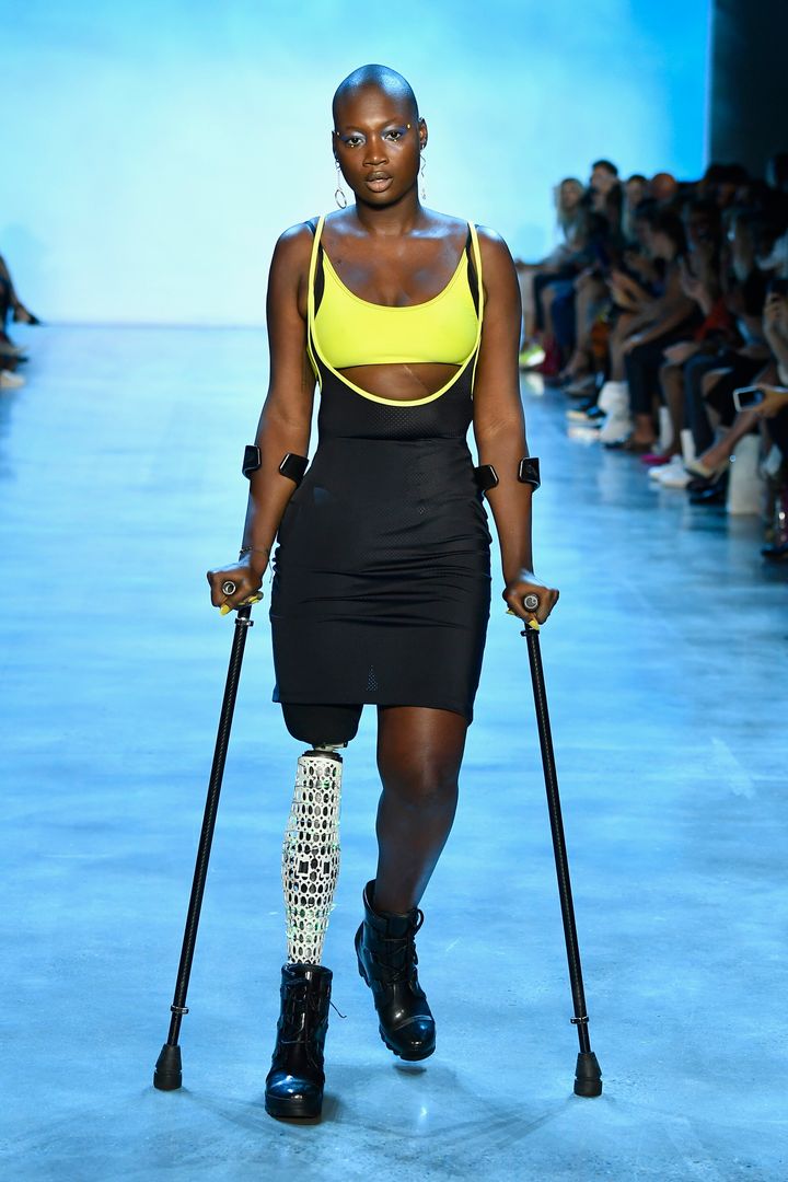 Cacsmy Brutus, also known as Mama Cax, walks the runway for Chromat during New York Fashion Week: The Shows at Gallery I at S