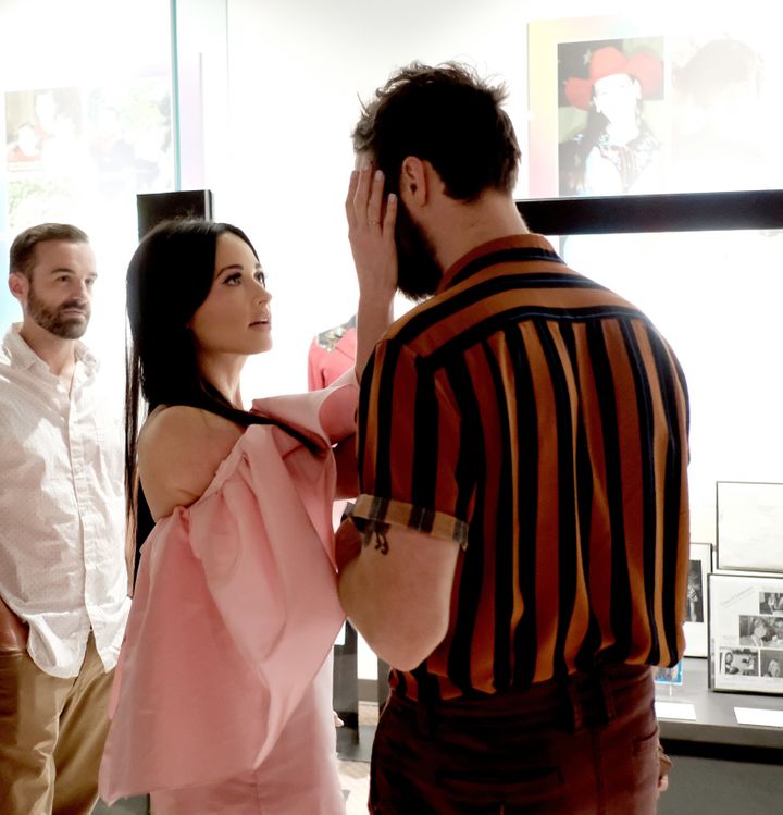 Ruston Kelly and Kacey Musgraves attend the opening of the exhibition "Kacey Musgraves: All of the Colors" at the Country Mus