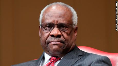 Supreme Court Associate Justice Clarence Thomas in a February 2018 photo. 