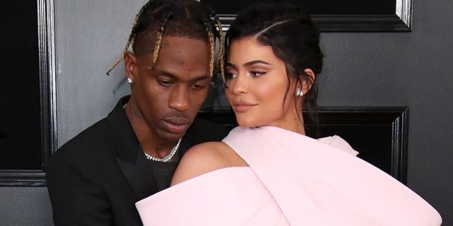 Travis Scott and Kylie Jenner attend the 61st Annual GRAMMY Awards at Staples Center on Feb. 10, 2019 in Los Angeles, California.