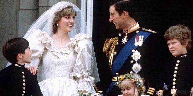 Princess Diana and Prince Charles on their wedding day in 1981.