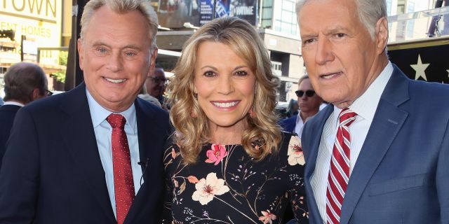 (L-R) Pat Sajak, Vanna White and Alex Trebek attend Harry Friedman being honored with a Star on the Hollywood Walk of Fame on November 01, 2019, in Hollywood, California.