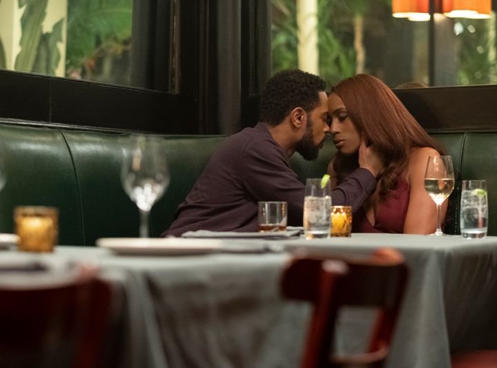 Lakeith Stanfield and Issa Rae in "The Photograph."