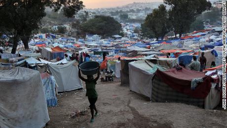 The earthquake left many thousands homeless and turned large parts of Port-au-Prince into refugee camps. 