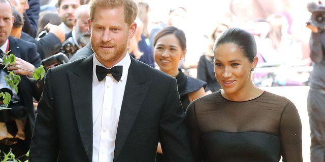 Prince Harry, Duke of Sussex and Meghan, Duchess of Sussex attend "The Lion King" European Premiere at Leicester Square on July 14, 2019 in London, England.