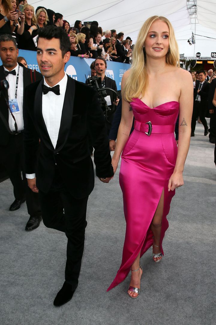 Sophie Turner and Joe Jonas arrive for the 26th Annual Screen Actors Guild Awards.