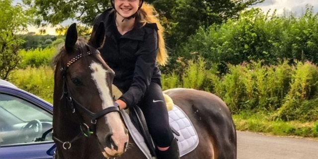 Laura Skerritt on her horse.