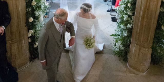 Prince Charles with Meghan Markle on her wedding day.