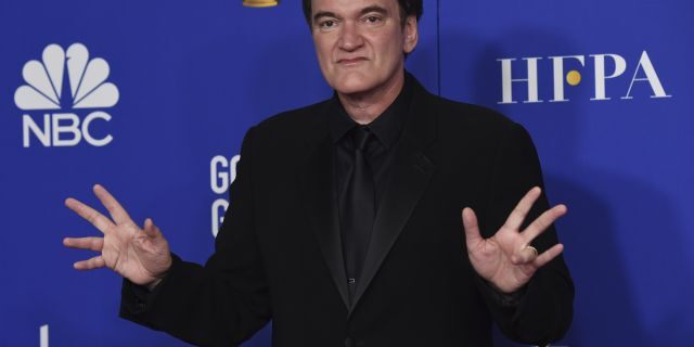 Quentin Tarantino, winner of the award for best director, motion picture, for "Once Upon a Time...in Hollywood," poses in the press room at the 77th annual Golden Globe Awards at the Beverly Hilton Hotel on Sunday, Jan. 5, 2020, in Beverly Hills, Calif.