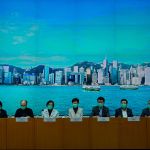 Hong Kong government officials at a