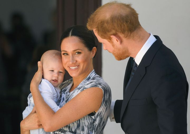 Meghan and Harry with their son, Archie.&nbsp;