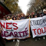 Protesters march through Paris on Thursday