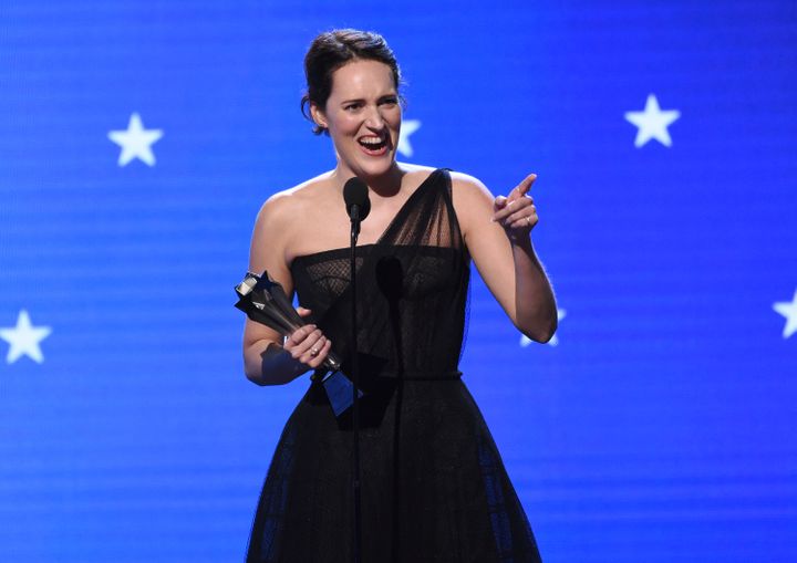 Phoebe Waller-Bridge accepts the award for best actress in a comedy series for "Fleabag" at the 25th annual Critics' Choice A