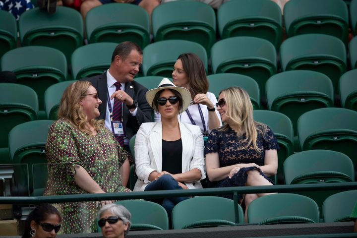 Duchess Meghan made a surprise appearance at Wimbledon last summer.