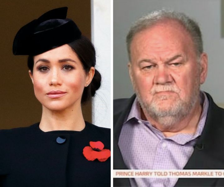 Meghan and her father, Thomas Markle.&nbsp;