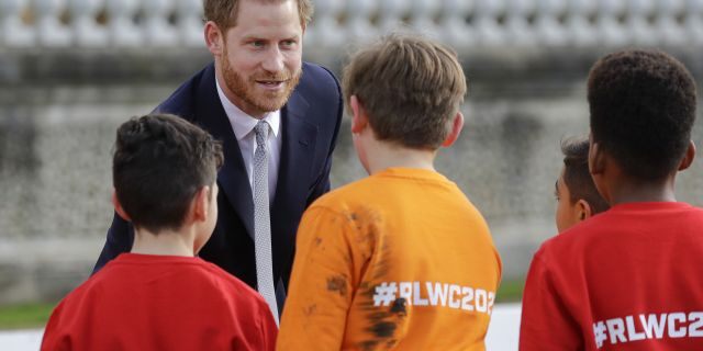 Ahead of Buckingham Palace and the queen's announcements on Saturday, Prince Harry remained in the U.K. to attend the 2021 Rugby League World Cup draw.