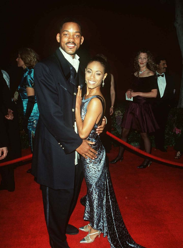 Will Smith and Jada Pinkett smith at the Oscars in 1996.