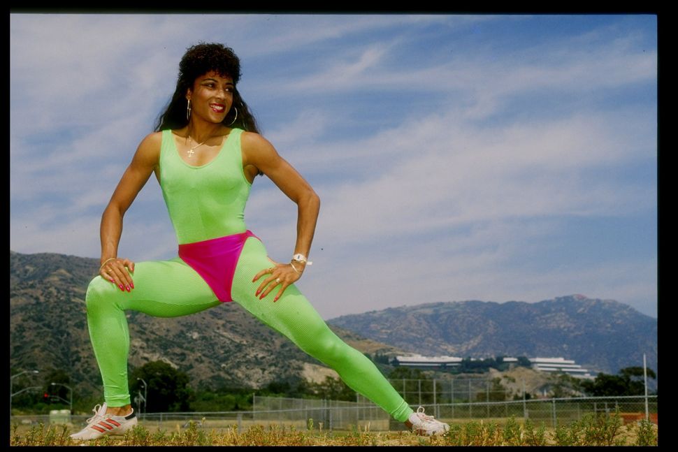 Flo-Jo poses for a picture in 1987.