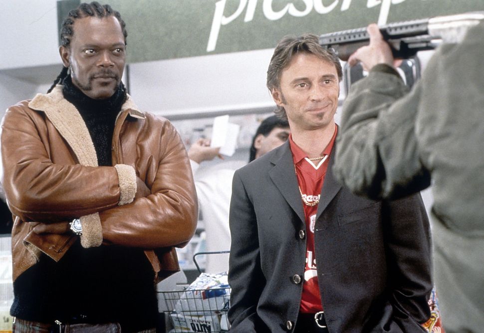 Samuel L. Jackson and Robert Carlyle in "Formula 51."